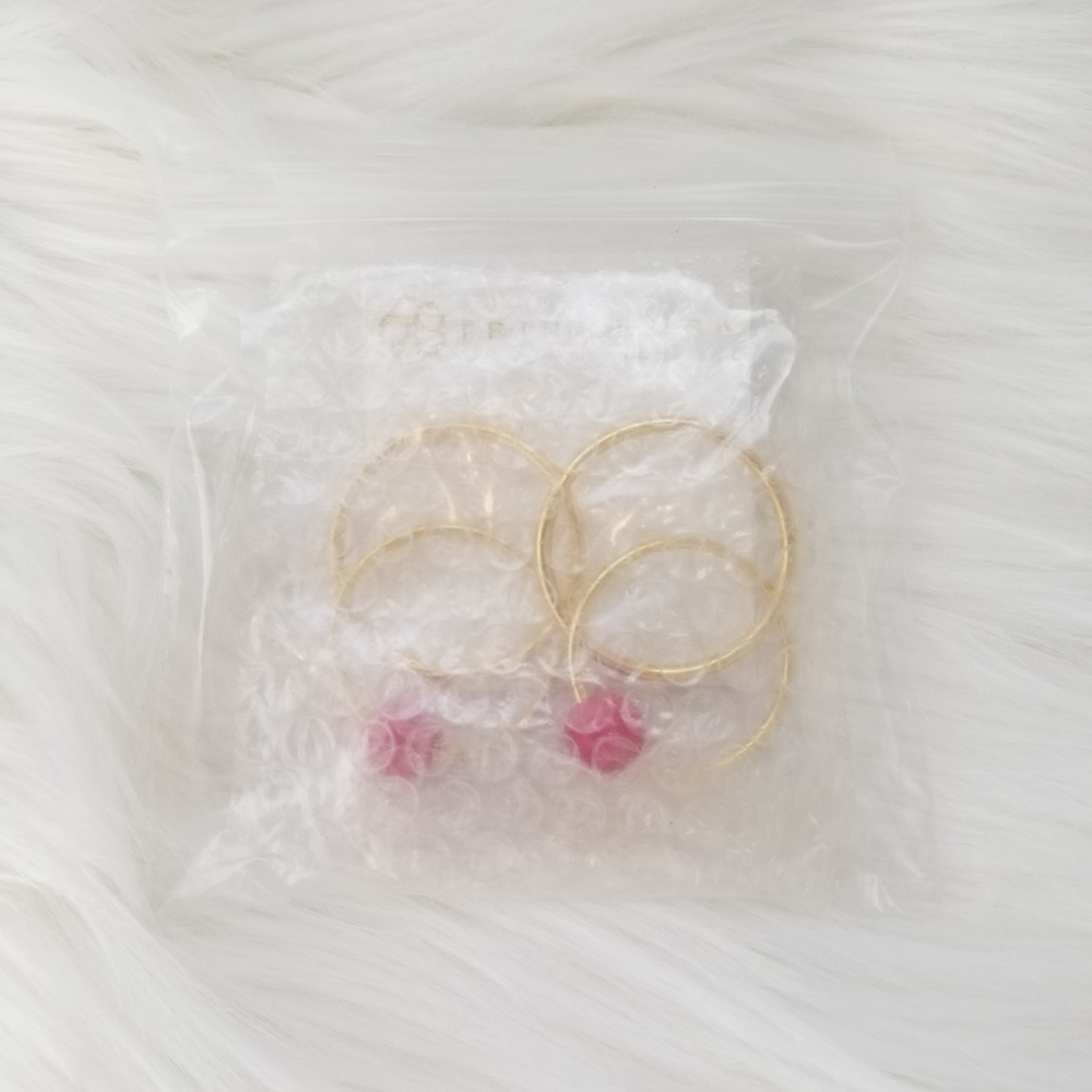 💗NWT Trina Turk Double Hoop Dangle Earrings💗 - Picture 6 of 6